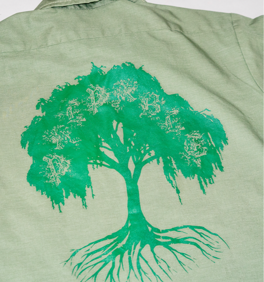 Spanish Moss Cropped Work Shirt