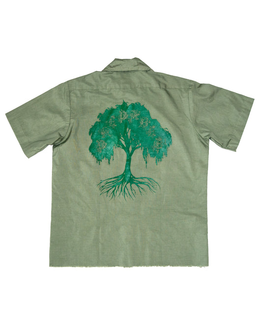 Spanish Moss Cropped Work Shirt