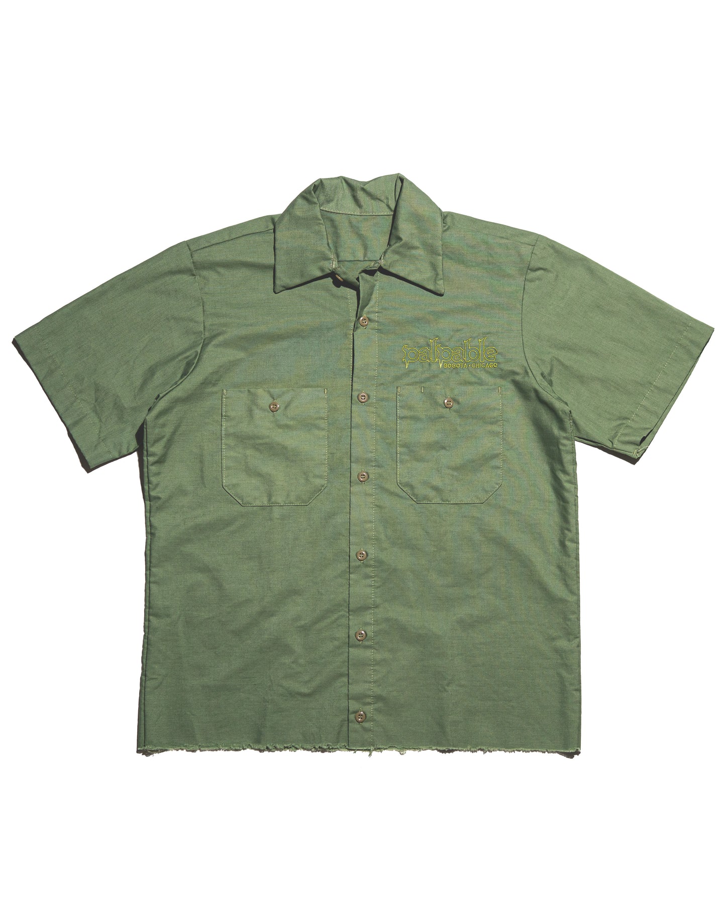 Spanish Moss Cropped Work Shirt